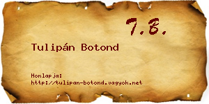 Tulipán Botond névjegykártya